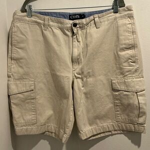 Chaps Men's Poplin Cargo Shorts - stone.